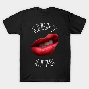 Lippy Lips Fun Lips Slogan T-Shirt